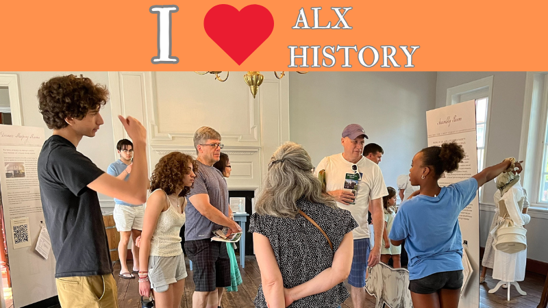 Family on a tour at Gadsby's Tavern Museum
