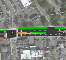 A map of proposed changes at Yale Drive and Duke Street.