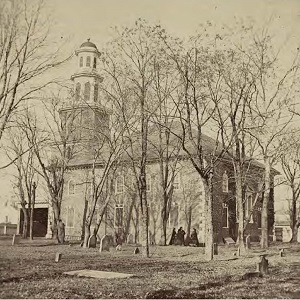 Christ Church, old black-and-white photo