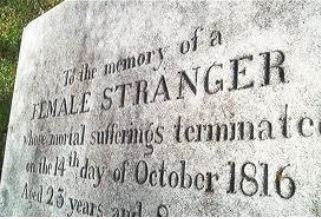 The Female Stranger's grave, at St. Paul's Episcopal Cemetery.