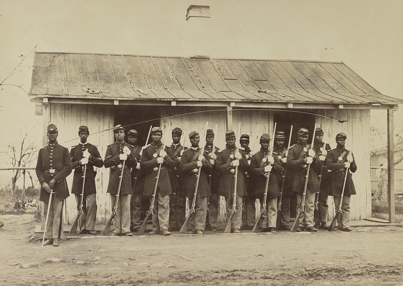 Guard House and Guard, 107th U.S. Colored Infantry Fort Corcoran near Washington, D.C.  1865