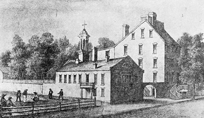 The Hallowell School (left) and Sugar Refinery (right)