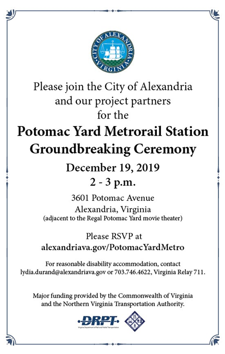 Potomac Yard Metro Groundbreaking Invitation