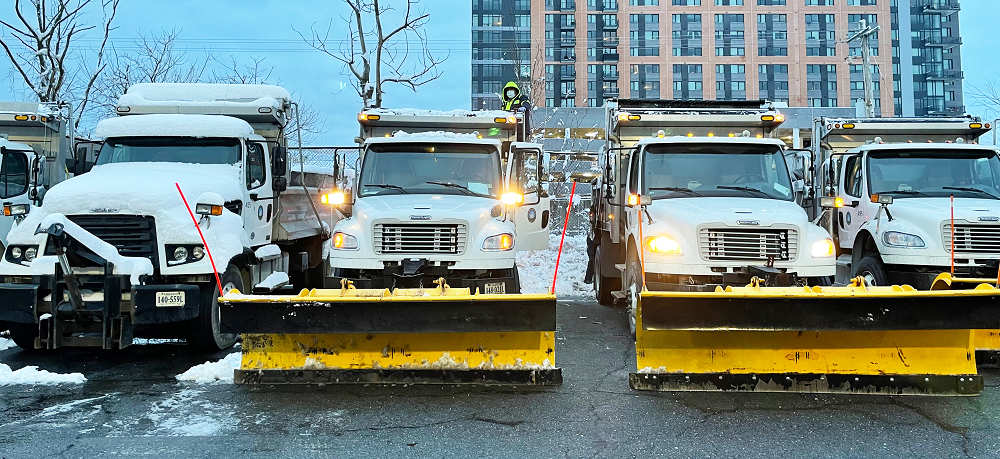 City snow plows during a January 2022 weather event