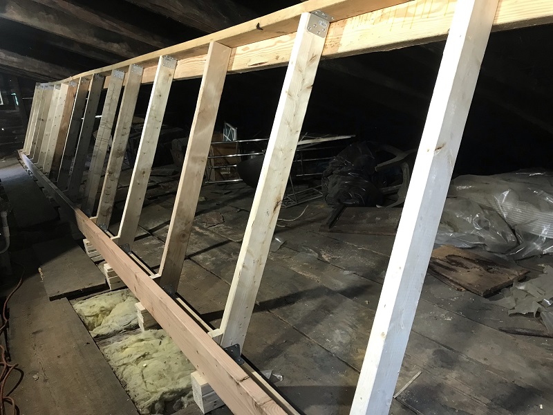 Cat slide roof rafters