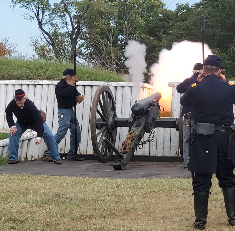 Firing a cannon