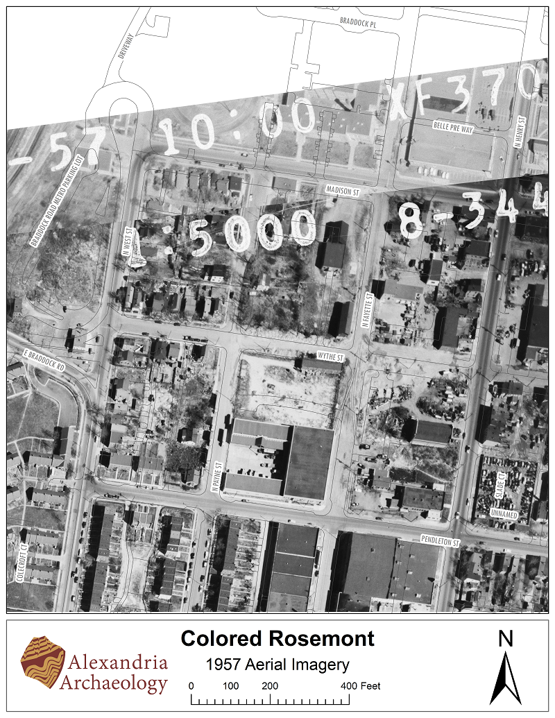 Aerial photo 1957, black and white