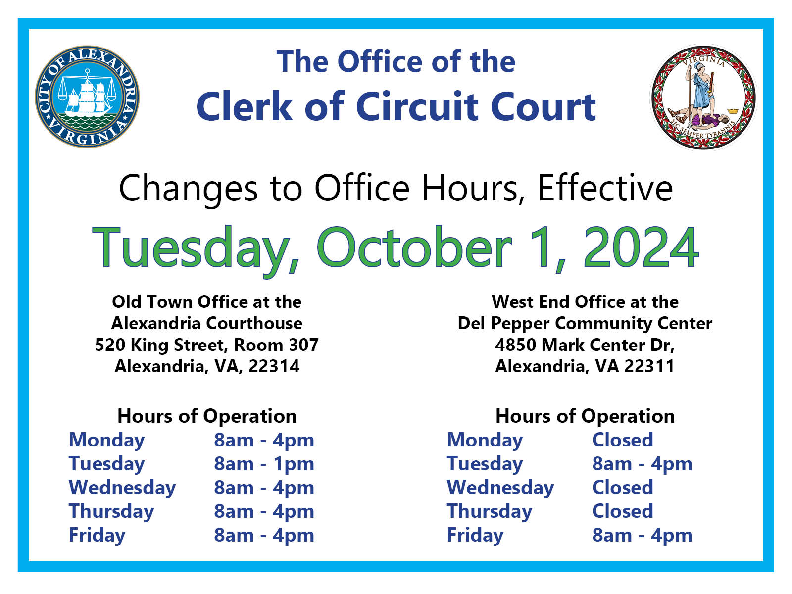 Office Hours Oct 2024 Updated