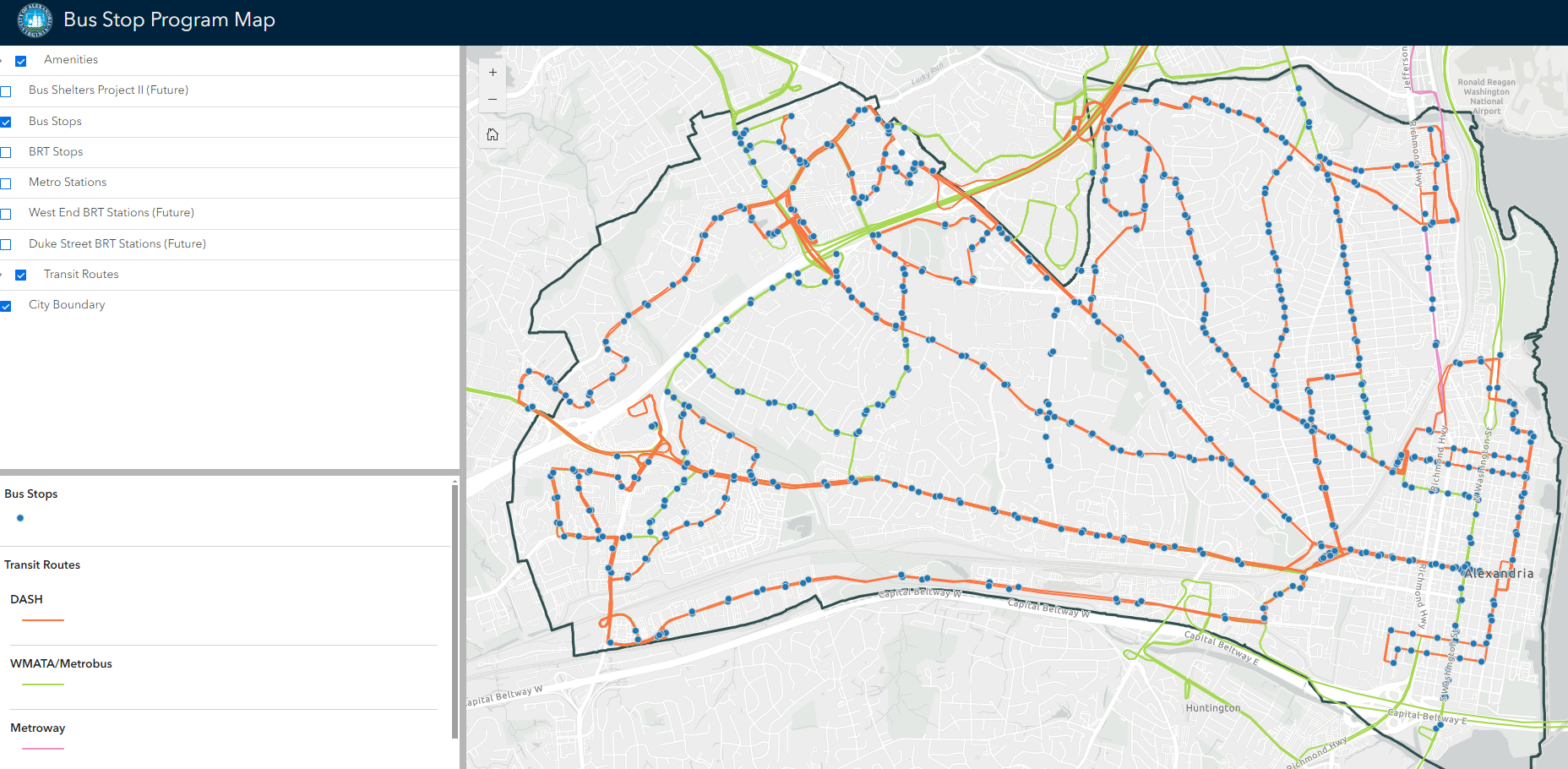 Still image of Bus Stop Program map