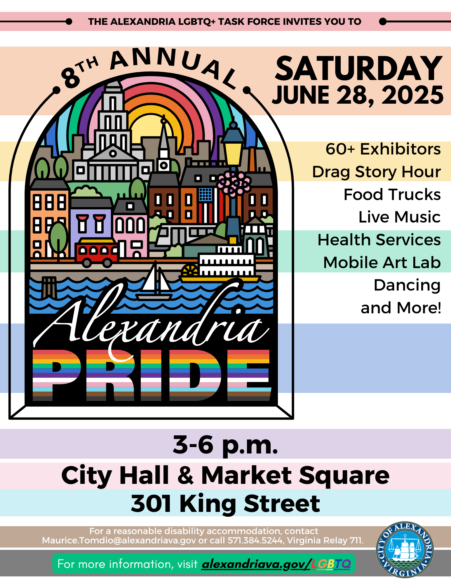 8th Annual Alexandria Pride, Saturday June 28, 2025