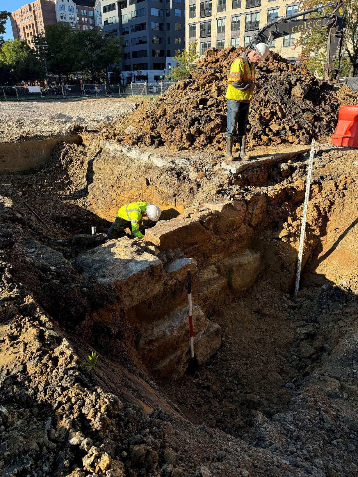 Canal Lock Thunderbird excavation of wall