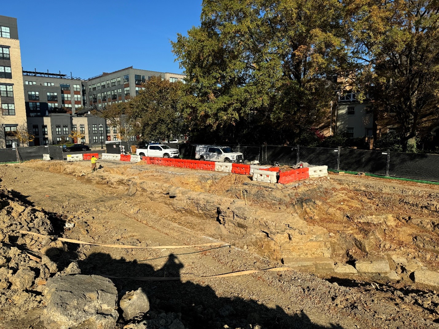 canal lock excavation, facing northwest