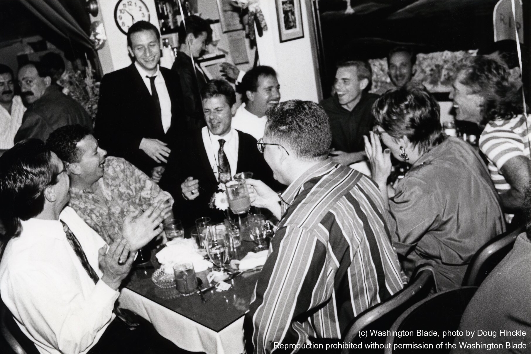 Men at table in French Quarter Cafe