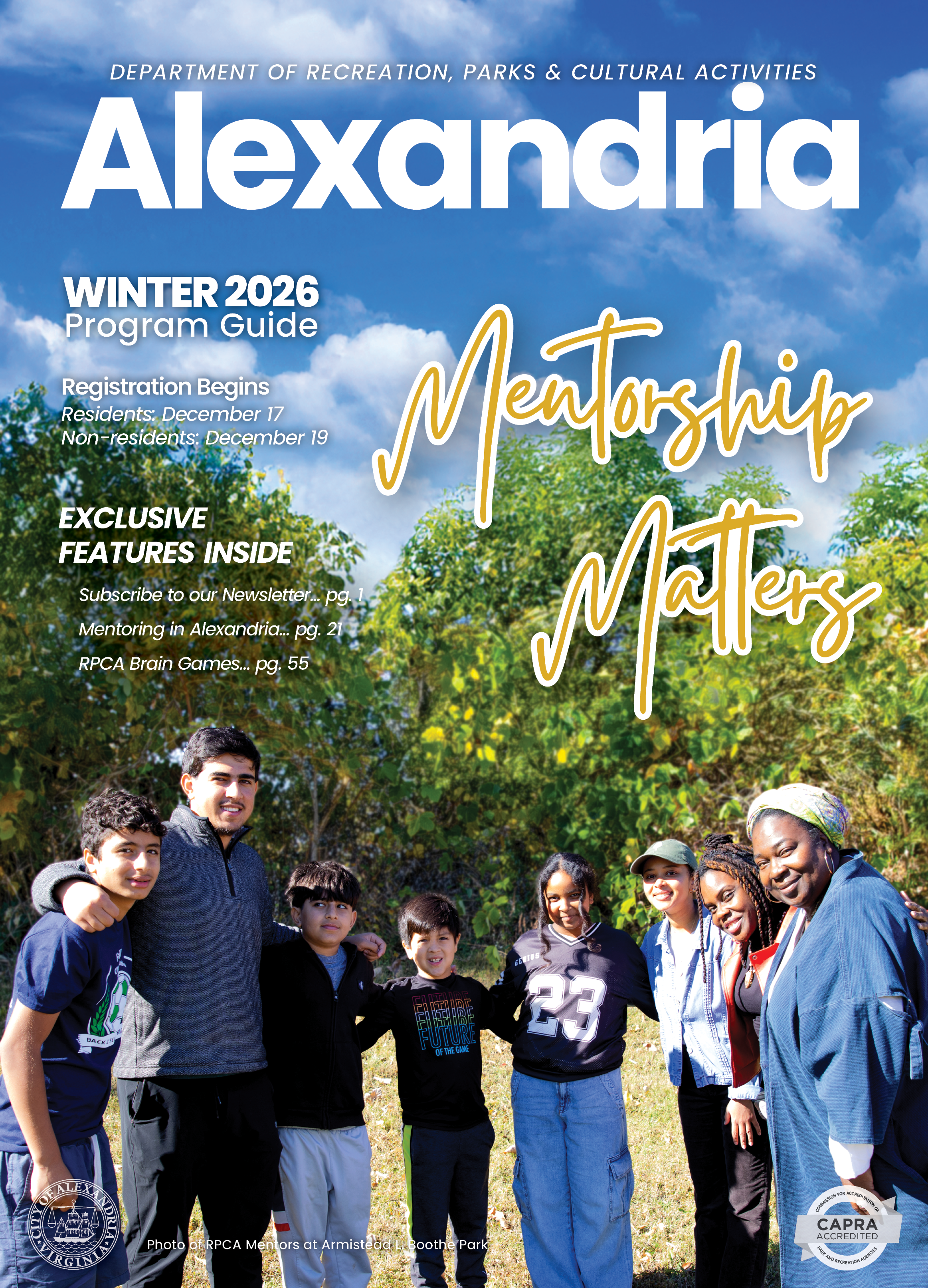 Image of the front cover of the RPCA Winter 2026 guide 