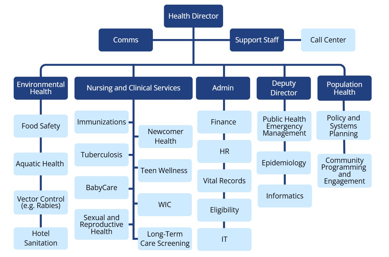 Alexandria Health Department Organization Chart Tree Diagram