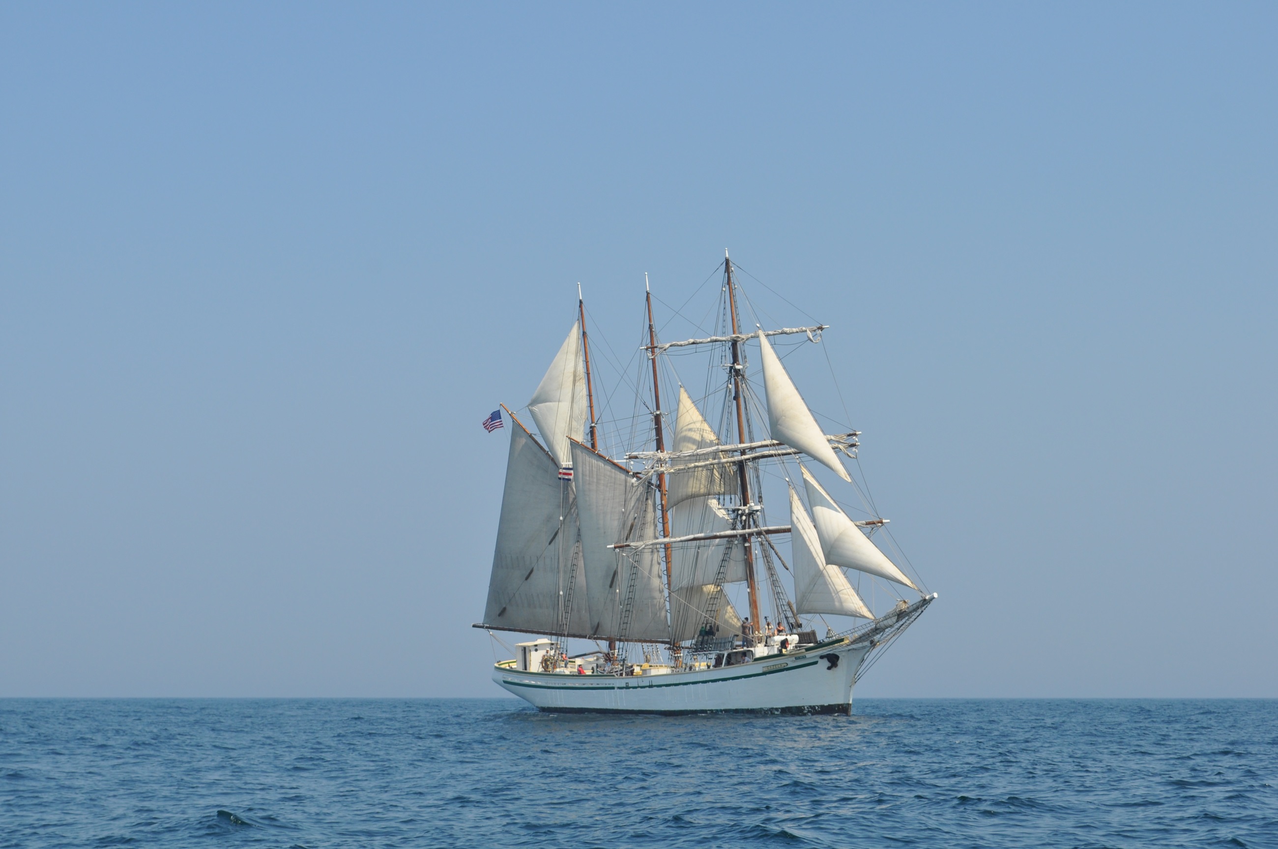 Gazela on the ocean, Sails on the Potomac