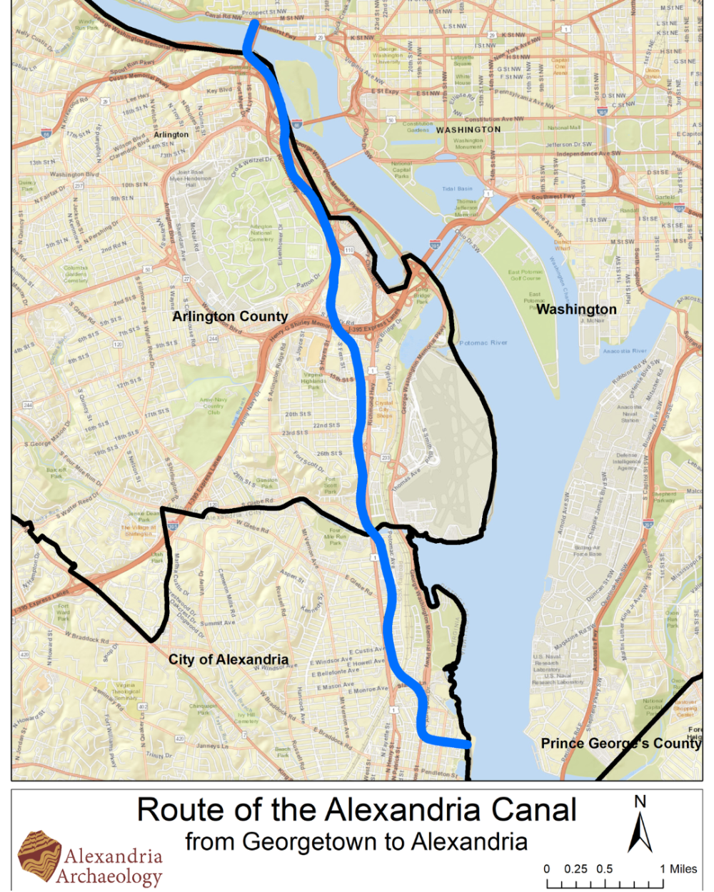 Alexandria Canal Route Modern