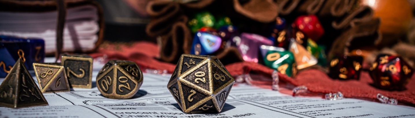 Up close shot of dice