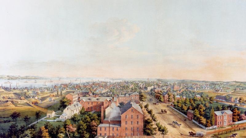 View of Alexandria, VA, by J.T. Palmatary, 1853