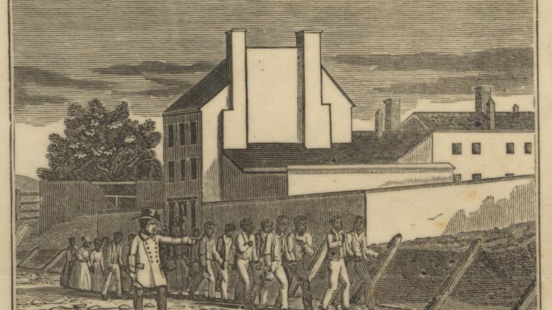 Slave Market of America broadside by American Anti Slavery Society, 1836 (LOC)