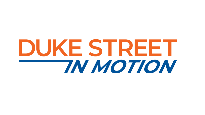 Duke Street In Motion logo (Words "in motion" are titled to suggest motion 