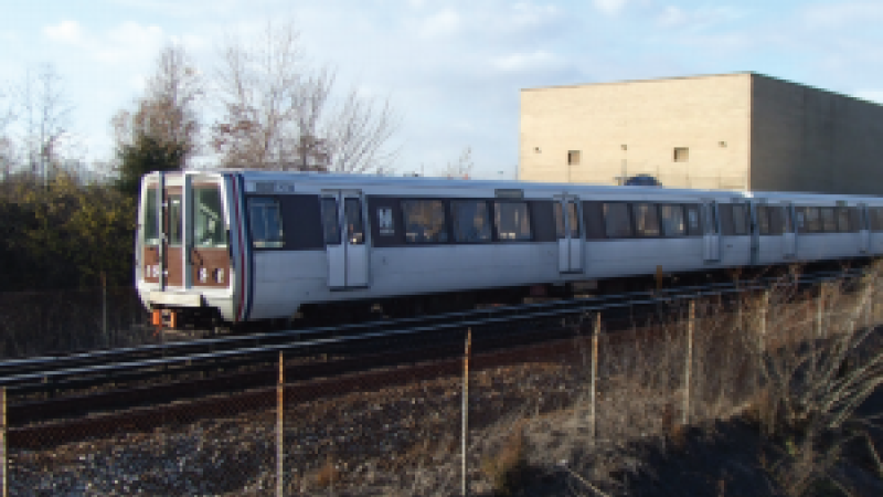 Metro Car Passing Potomac Yards