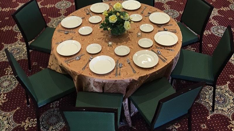 Lyceum Rental, table set for dinner 2017