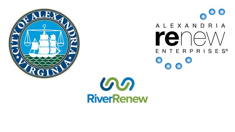City of Alexandria, RiverRenew, and AlexRenew Logos