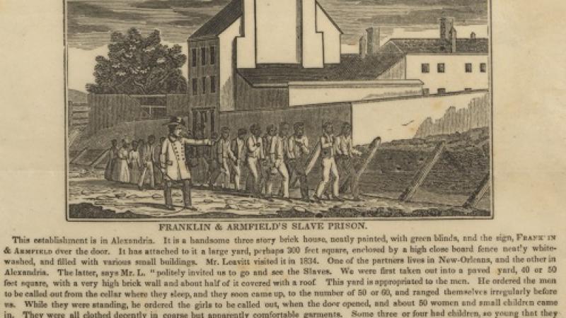 1315 Duke Street, Slave Pen, 1836 Anti-Slavery Society Broadside (LOC)