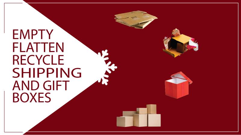 Empty flatten recycle shipping and gift boxes