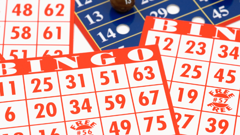 close up of bingo cards