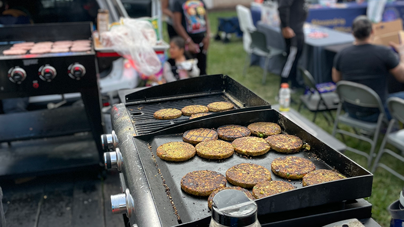 Community Cookout Photo 4 - burgers on the grill