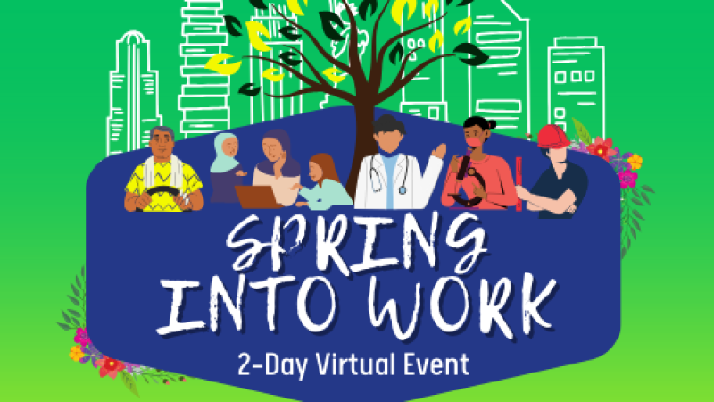 Spring Into Work Job Fair Card Image