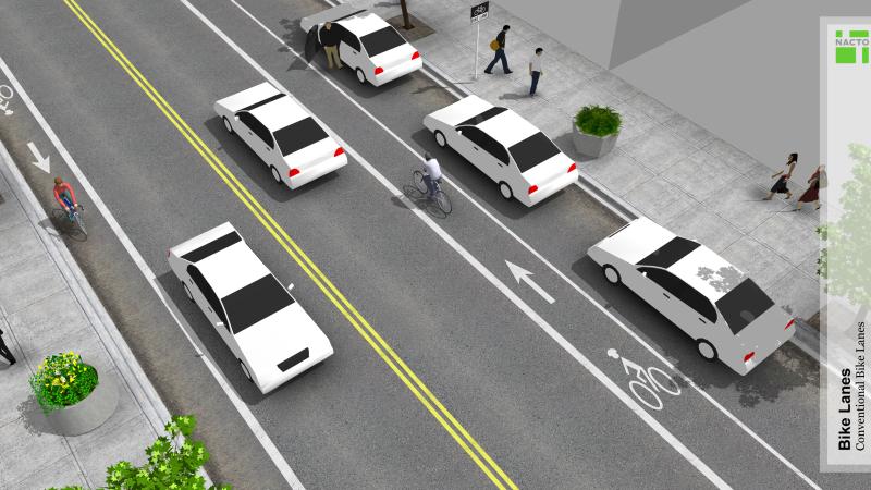 An image of a bike lane