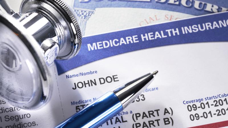 Picture of Medicare card and social security card