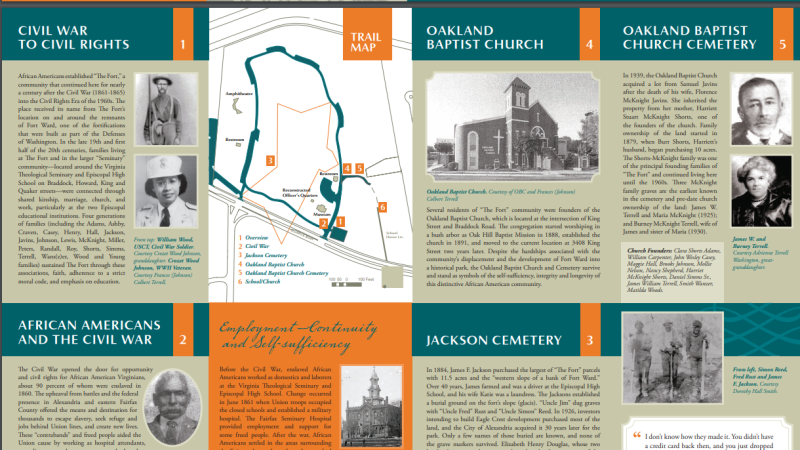 Four-page brochure with map and site information