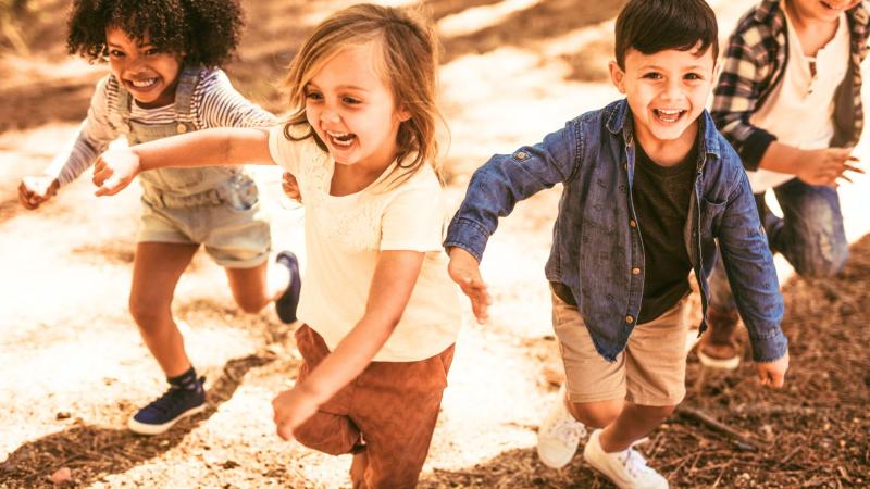 Toddlers playing in Nature