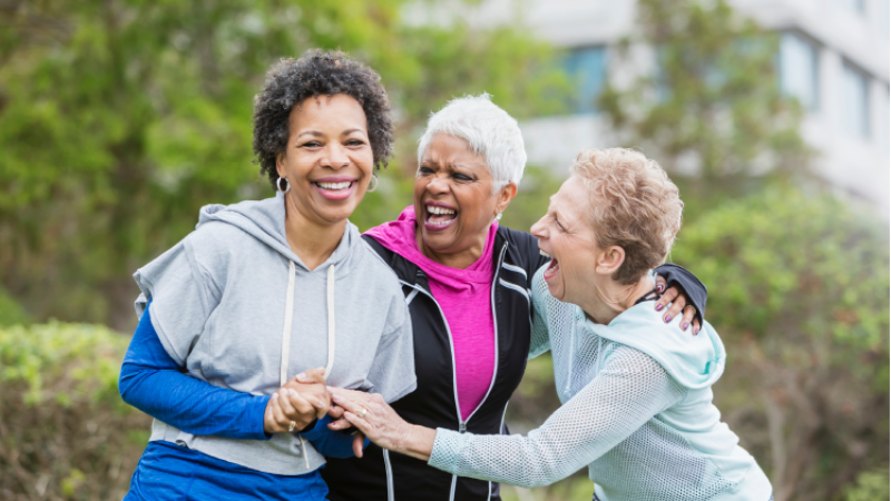 Picture of three women for age friendly survey