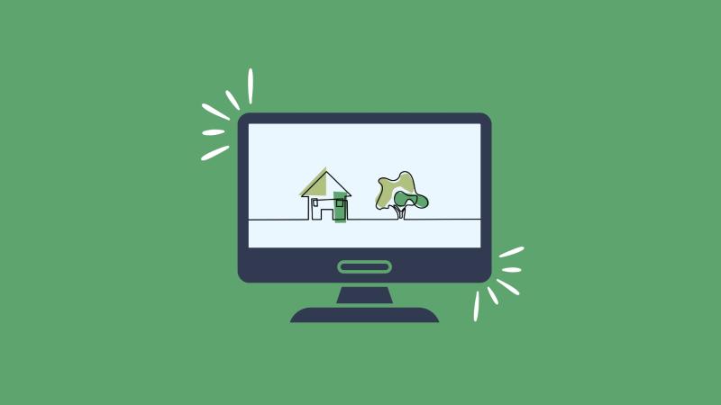 Healthy Homes Action Plan logo on a computer screen