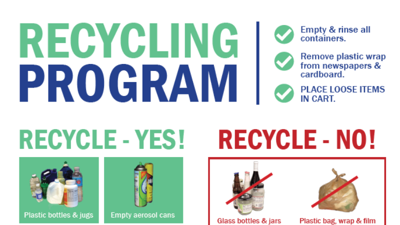 Recycling Program checklist flyer
