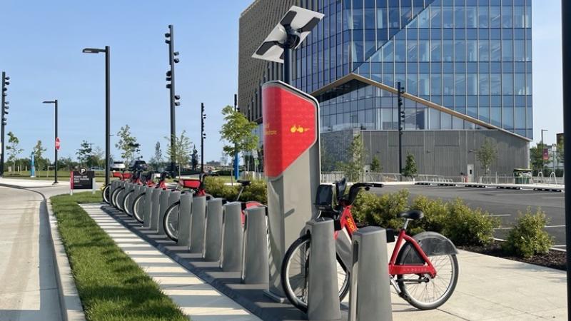 Image of Capital Bikeshare station at Virginia Tech campus