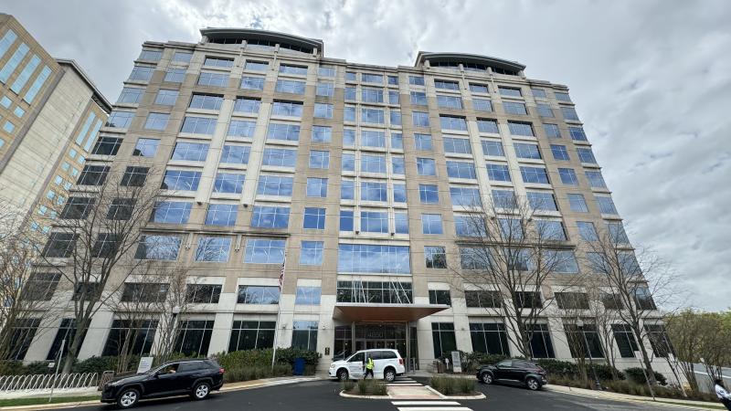 a view of the Del Pepper Center from the driveway