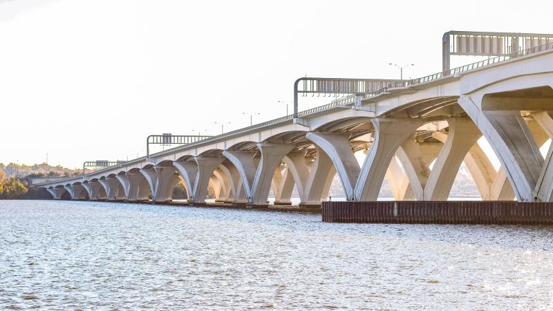 View of a bridge form Jones Point Park