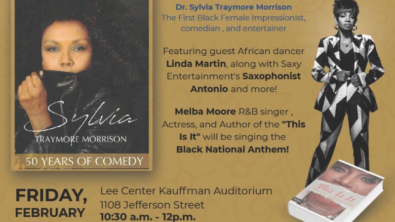 Flyer for black history program on February 27