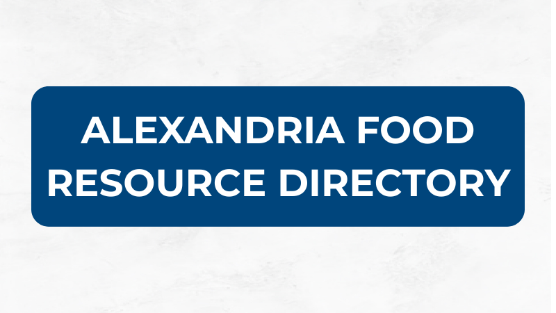 The words "Alexandria Food Resource Directory" on a 800x450 workspace