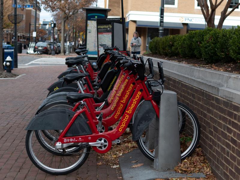 Photo of a Bikeshare rack in Old Town
