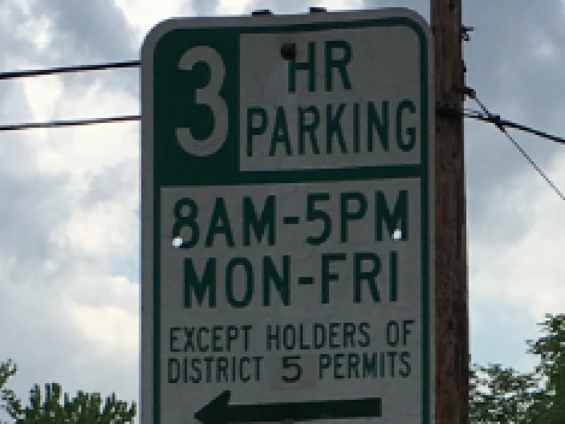 3 Hour Parking Sign