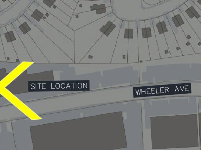 Wheeler Ave Sewer Replacement Project Location