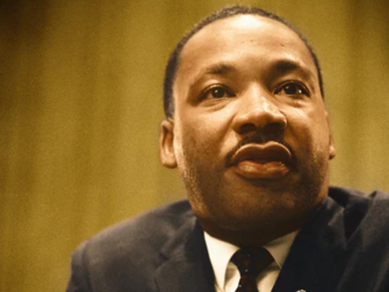 Photo of Martin Luther King Jr. at a lectern