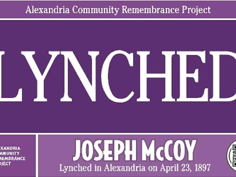 LYNCHED on purple sign